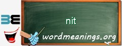 WordMeaning blackboard for nit